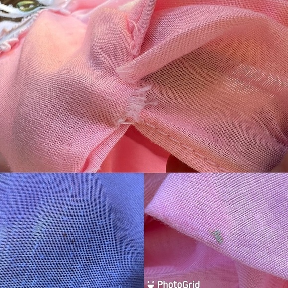 Vintage Betty Oden Full Circle Rosette Lace Party Pageant Dress Bubble Gum Pink - Picture 16 of 16